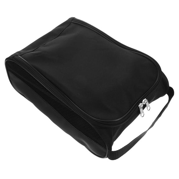 REOFLYUP Breathable Shoe Storage Bag Golf Shoe Tote Black Nylon Simple 1Pcs