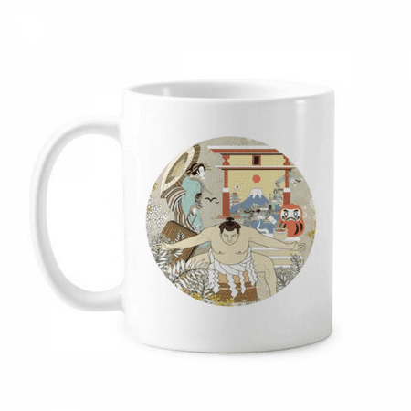 

japan japanese ukiyo-e mug pottery cerac coffee porcelain cup tableware