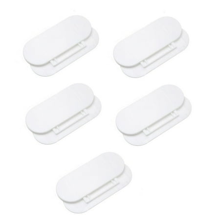 

5pcs Plug Socket Holder Patch Panel Adhesive Home Wall Mount Socket Buckle Hooks
