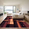 thumbnail image 3 of ODIKA 3'x5' Machine Washable Non-Slip Area Rug, Modern Burgundy High Traffic Rug, Brown, 1279358, 3 of 7