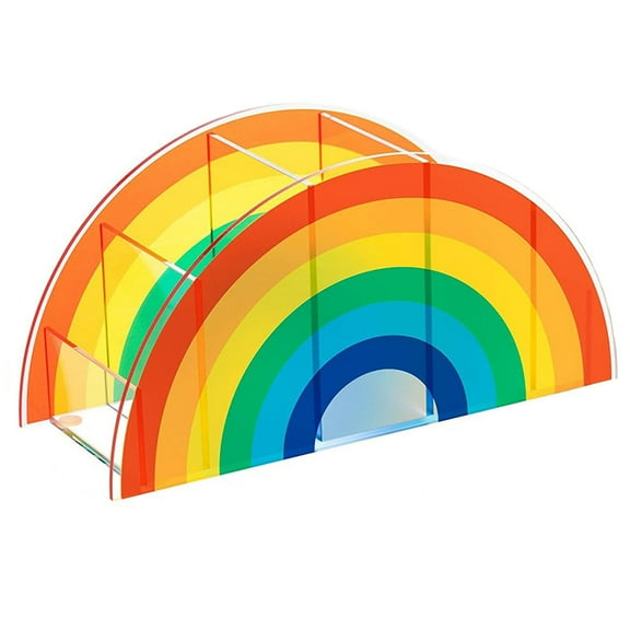 Acrylic Multifunctional Storage Box for Stationery and Sundries Organization on Desktop 12.5x8.5x5.5 inches