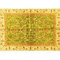 thumbnail image 1 of Ahgly Company Machine Washable Indoor Rectangle Oriental Yellow Traditional Area Rugs, 5' x 8', 1 of 4