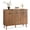 Walnut 3-door 2-drawer, variant on Roofar Fluted Walnut Buffet Cabinet, Mid Century Wood Sideboard Storage,Kitchen and Dining Credenza with 2-Door & 1-Drawer,31.5"W x 15.8"D x 34.7"H