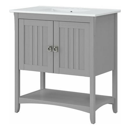 Bush Salinas 32"W Engineered Wood Bathroom Vanity with Sink in Cape Cod Gray
