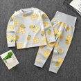 thumbnail image 2 of masbird Kids Toddler Boy Girl Pajamas Pj Set Long Sleeve Snug Fit Soft & Cozy Sleepwear Loungewear 2-Pack 6-12 Months 12-24 Months 2t 3t 4t 5t 6t 7t 8t 9t Children(Light Gray,3-4 Y), 2 of 4