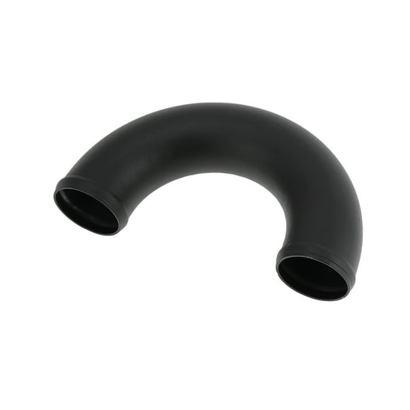 2" OD 180 Degree U Bend 6064 Aluminum Alloy Tube Intercooler Pipe Surface Blasting Air Intake Connection Hose W/ Double Bead Roll 3.9" Length Black