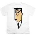 thumbnail image 2 of The Powerpuff Girls Professor Utonium Face Kids T Shirt for Youth Boys and Girls, White, Medium, 2 of 5