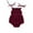 Burgundy, variant on WREESH Newborn Baby Toddler Girls Double Layer Cotton Crepe Romper Lace Up One Piece Jumpsuit Baby Clothes Gray