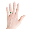 thumbnail image 4 of ANGARA Lab Grown Cushion Rectangular Emerald Halo Engagement Ring for Women in 14K White Gold (Size-9x7mm) | May Birthstone, Birthday, Anniversary, Jewelry Gift for Women | Lab-Grown Emerald Ring, 4 of 8