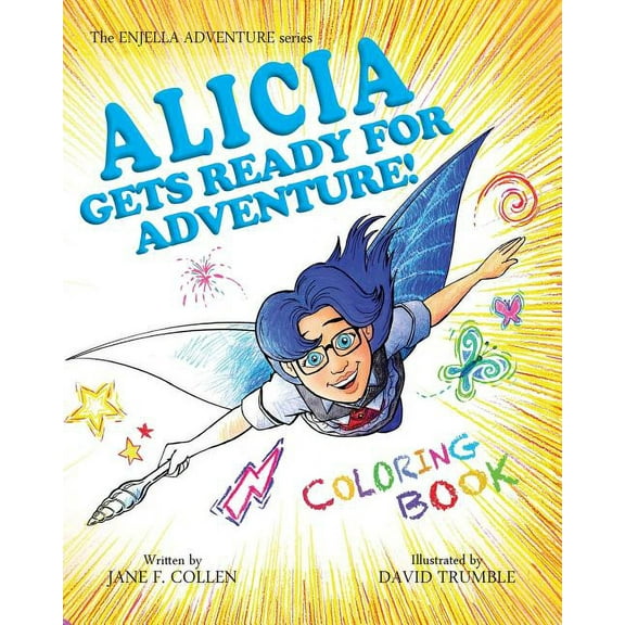 The Enjella Adventure 8x10Coloring Book Alicia Gets Ready, (Paperback)