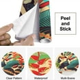thumbnail image 4 of Peel and Stick Wallpaper Canvas Birds toucans tropical leaves flowers Floral seamless for design paper Modern Art Wall Mural Decor Self Adhesive and Removable 69in x 98in, 4 of 6