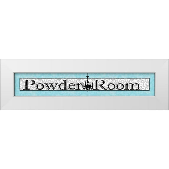 Wolk, Lisa 24x7 White Modern Wood Framed Museum Art Print Titled - Powder Room II
