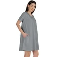 thumbnail image 3 of Inkmeso Swing Dress With Pockets Summer Cotton Tunic Tshirt Dress For Women, 3 of 7