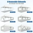 thumbnail image 2 of SANOPY 10' x 30' Heavy Duty Pop up Canopy Party Tent with 8 Removable Sidewalls, Wave Eave Outdoor Waterproof Patio Gazebo Tent with Carry Bag, Backyards Camping Picnics, White, 2 of 11