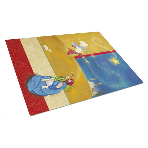 Carolines Treasures APH5626LCB Contemporary Nativity Christmas Glass Cutting Board Large, 12H x 16W, multicolor