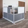 thumbnail image 3 of Luxor Workflow Modular Wall Room Divider System - Silver Frame - 53" x 48" Add-On Wall with Whiteboard, Freestanding, 3 of 6
