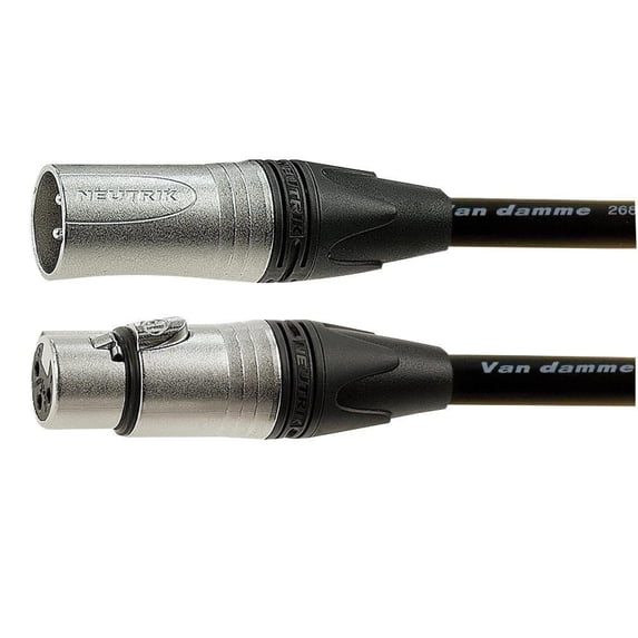 VAN DAMME - XLR Microphone Lead Male to Female 2m Black