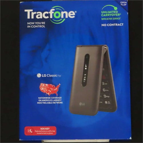 tracfone lg classic flip prepaid gray