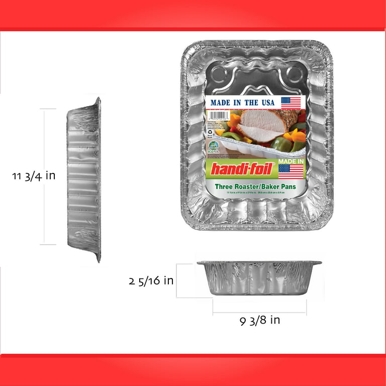 Handi-foil® Eco-Foil Roaster Baker Pans, 3 pk / 11.75 x 9.3 in - City Market