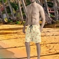 thumbnail image 5 of Binienty Men's Board Shorts Beach Swim Trunks With Peach Star Print - Quick Dry for Summer Beach Vacation and Water Activities, 5 of 10