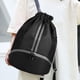 thumbnail image 4 of Mochila deportiva con cordón y compartimento para zapatos, bolsa de gimnasia de poliéster de alta densidad resistente al agua, bolsa de cuerda de gran capacidad de 18.5 "x12.5" con múltiples, 4 of 6