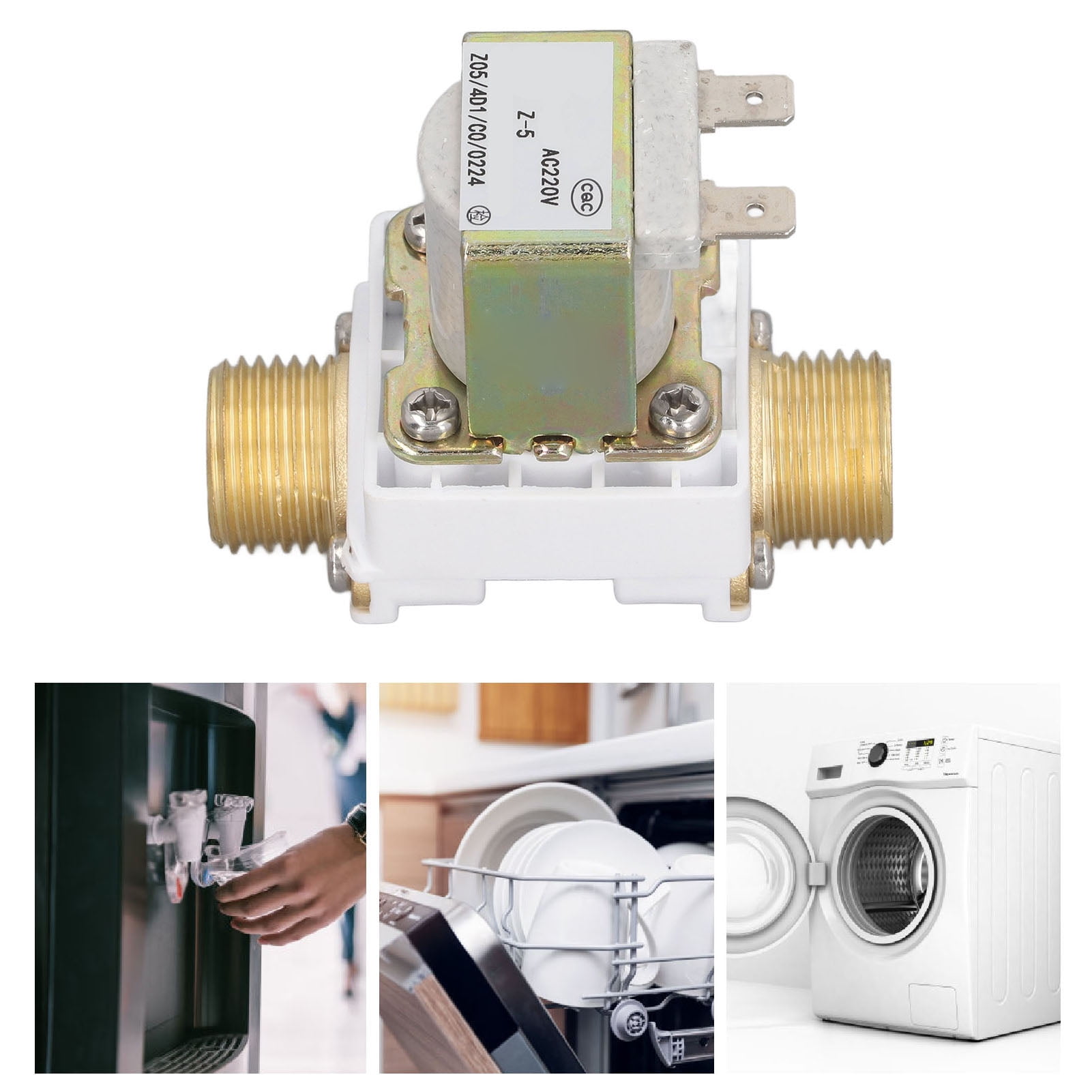 Válvula Solenoide Eléctrica Para Agua, Puerto De Rosca De 1/ | Cuotas