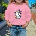 thumbnail image 2 of Tfken Halloween Kids Girls Sweatshirt Cartoon Print Long Sleeve Pullover Sweater Pink Tops Size 11-12 Years, 2 of 4