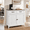 gray and white 33", variant on Aiho 32" Kitchen Sideboard Buffet Cabinet with Adjustable Shelf, Modern Storage Island & Coffee Bar Station for Dining Room, Entryway,retro and white