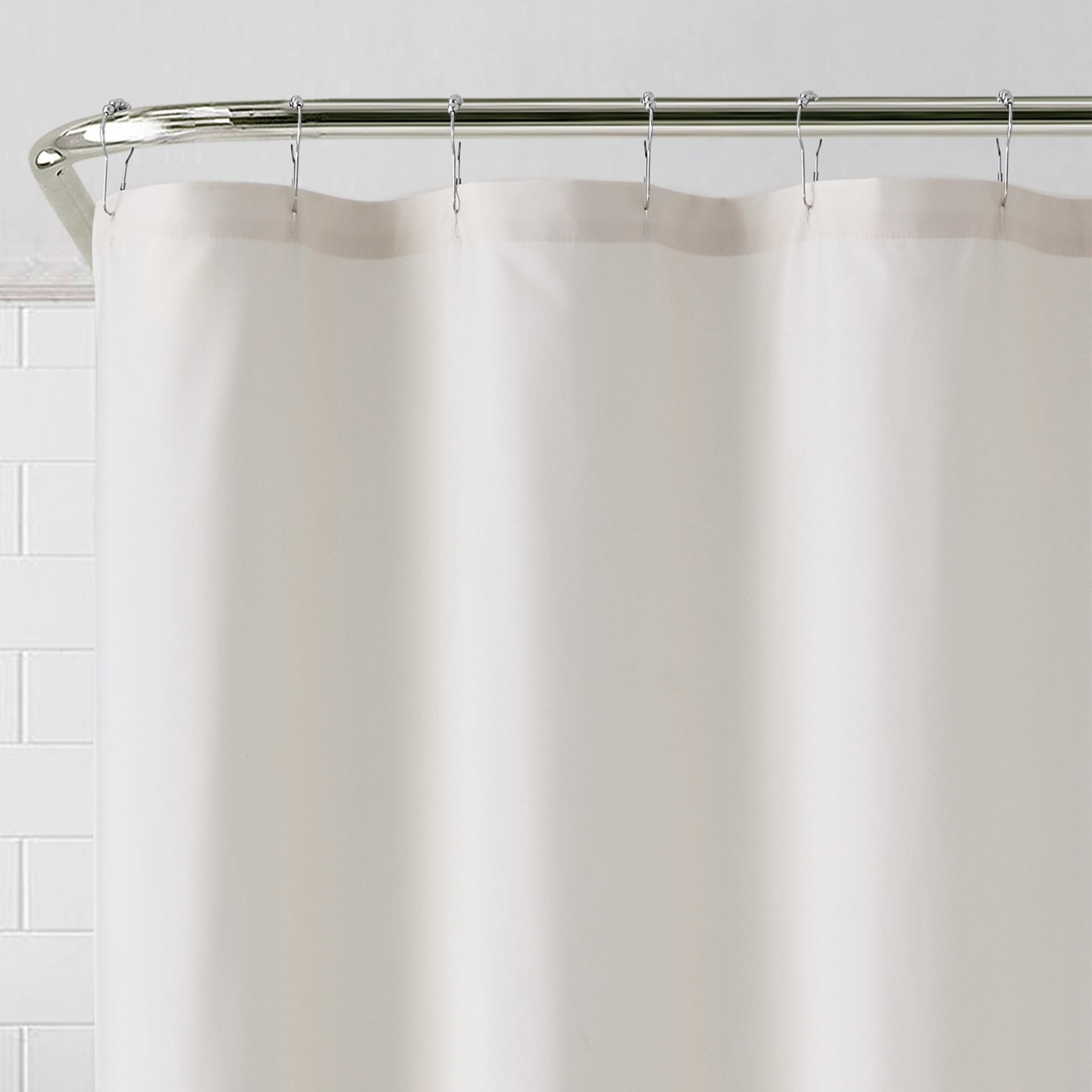 VCNY Home Melanie Taupe Solid Ruffle Polyester Shower Curtain, 72" x 72" - image 3 of 5