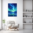 thumbnail image 2 of ZHONGYUTONG Northern Lights Wall Art Aurora Borealis Canvas Pictures Forest Trees Landscape Painting for Living Room Bedroom Decor Framed (16.00" x 24.00"), 2 of 5