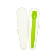 Innobaby Silicone Baby Spoon with Carrying Case Gum Friendly BPA, Green