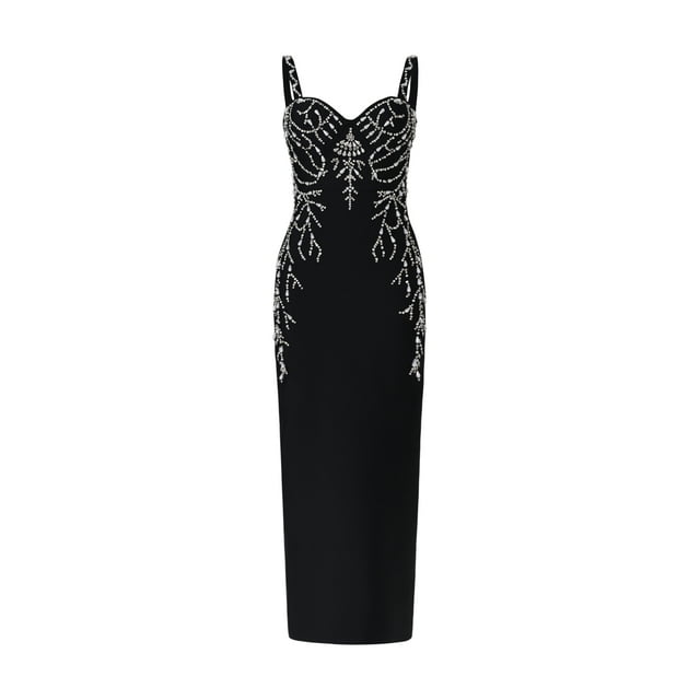 Vestido Bellabarnetten Juyce maxi con vendaje de diamante sin mangas