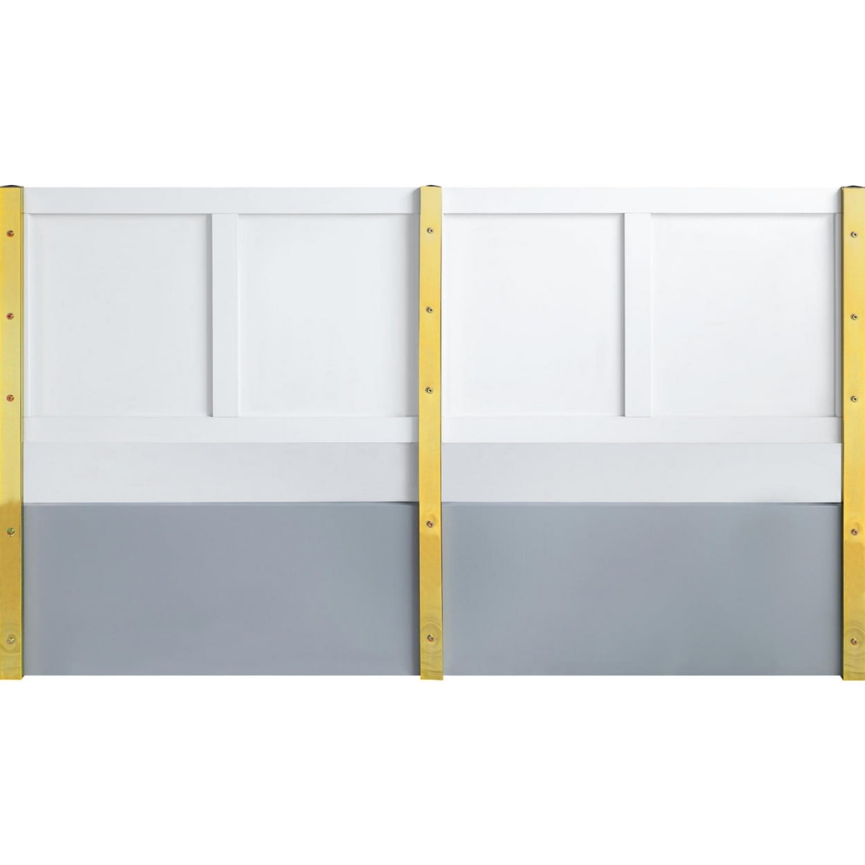 Tyra Modern Queen Bed, Panel Headboard, Textured Chevron, Slate Gray, Gold