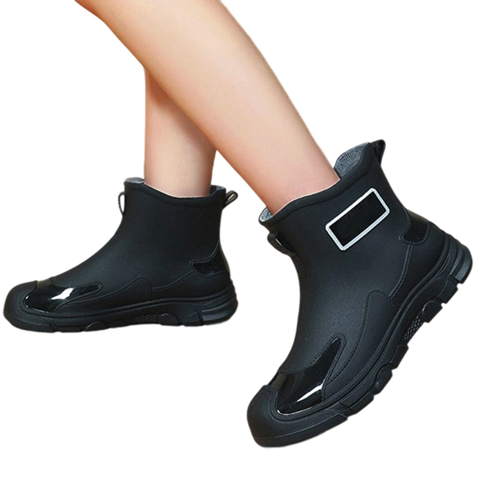 Sunbona Fashionable Women's Rain Shoes Summer Short Ankle Boots Casual Footwear For Everyday Use Rain Boots Collar Gardening Boots Ultra Lightweight Portable Garden Shoes
