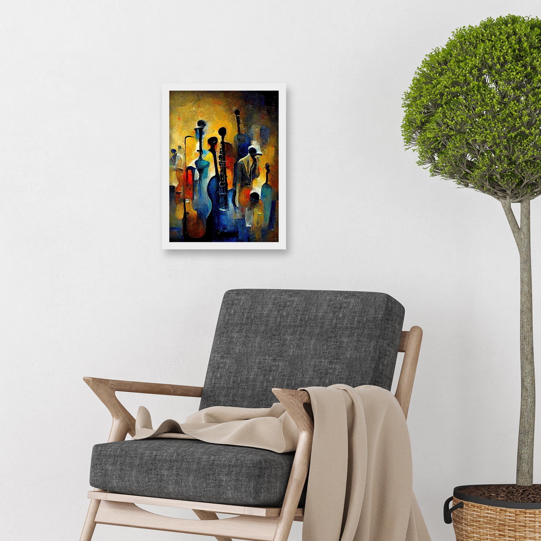 Abstract Jazz Orchestra Rhythm & Blues Music Oil Artwork