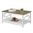 thumbnail image 3 of Convenience Concepts Table Basse Town Square avec Étagère en Finition Bois Blanc, 3 of 7