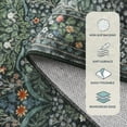 thumbnail image 6 of Floral Dark Green Area Rugs 5x7, Soft Washable Rugs for Living Room Bedroom,  Non Slip Low Pile Forest Stain Resistance Large Throw Carpet for Farmhouse Dining Room Office, Dark Green, 6 of 7