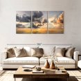 thumbnail image 2 of Elephant Stock Heavenly Sunset Wall Art - Horizontal Multi Panel Canvas - Living Room Wall Decor - Beach Multi Panel - Blue And Orange Decor By Mike Calascibetta - 80" x 39", 2 of 8