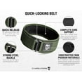 thumbnail image 2 of Gymreapers Quick Locking Weightlifting Belt for Bodybuilding, Powerlifting, Cross Training - 4 Inch Neoprene with Metal Buckle - Adjustable Olympic Lifting Back Support (Ranger Green, Medium), 2 of 5
