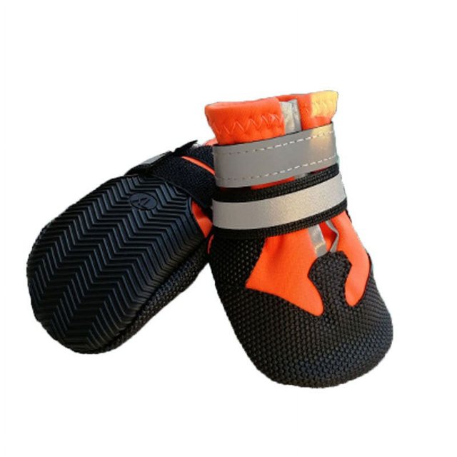 Zapatos para perros pequeños, botas antideslizantes para perros, Protector de patas para días nevados de invierno, botines para perros con pavimento caliente de verano con reflectante