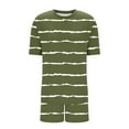 thumbnail image 3 of YUTK Women's Sleepwear Set Women's Casual Loose Printing Round Neck Short Sleeved Shorts Pajamas Suit Green L, 3 of 5