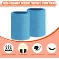 thumbnail image 3 of Lsupdaol 6 Pcs 4 Inch Wrist Sweatbands Tennis & Gymnastics Wristbands for Grips & Sport Cotton Elastic Thick Wrist Bands for Tennis & Football, 3 of 7