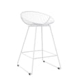 thumbnail image 3 of CosmoLiving by Cosmopolitan Ellis 24" Metal Counter Height Bar Stool, White, 3 of 15