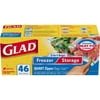 Glad Zipper Food & Freezer Storage Quart Bags, 46 Count