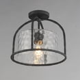 thumbnail image 3 of Maxim 31841WGBS Del Mar 13" Wide Semi-Flush Drum Outdoor Ceiling Fixture - Black, 3 of 4