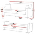 thumbnail image 6 of Ottomanson Founders Sofa Bed with Storage 74", Black Leatherette, 6 of 7