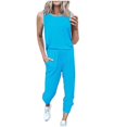 thumbnail image 2 of SDNall Ensemble Mode Décontractée Sans Manches pour Femmes avec Haut et Pantalon, 2 of 9