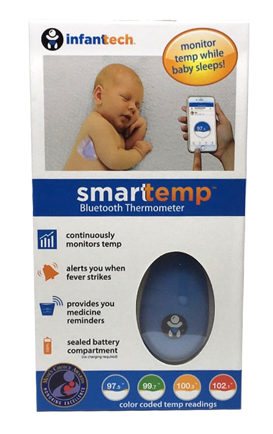 Practical Bluetooth Smart Wearable Safe Thermometer Baby Electronic Thermometer Intelligent Wireless Baby Thermometer