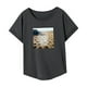 thumbnail image 4 of Camiseta para mujer, ropa de verano, camiseta básica Simple y elegante para viaje para mujer XL, 4 of 7