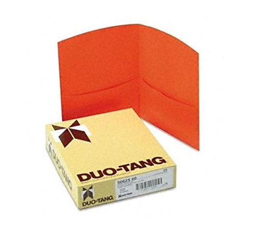 Oxford Contour Twin Pocket Folders 25 Per Box Orange 5062580 